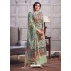 Pista Green Latest Designer Party Wear Pure Jam Palazzo Suit