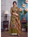 Mehendi Latest Designer Party Wear Pure Jam Palazzo Suit