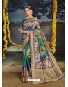 Aqua Mint Designer Classic Traditional Wear Soft Silk Sari