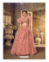 Light Red Gorgeous Designer Party Wear Soft Net Lehenga