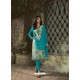 Blue Designer Party Wear Churidar Salwar Suit