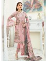 Dusty Pink Party Wear Designer Heavy Georgette Straight Salwar Suit