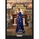 Royal Blue Sensational Designer Party Wear Satin Weaving Silk Sari