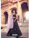Dusty Pink And Black Gorgeous Heavy Designer Wedding Wear Lehenga Choli