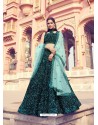 Blue And Black Gorgeous Heavy Designer Wedding Wear Lehenga Choli
