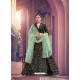 Sea Green And Black Gorgeous Heavy Designer Wedding Wear Lehenga Choli
