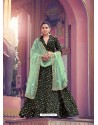 Sea Green And Black Gorgeous Heavy Designer Wedding Wear Lehenga Choli