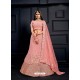 Baby Pink Elegant Heavy Embroidered Designer Bridal Lehenga Choli