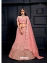 Baby Pink Elegant Heavy Embroidered Designer Bridal Lehenga Choli