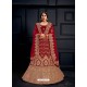 Crimson Elegant Heavy Embroidered Designer Bridal Lehenga Choli