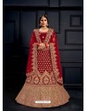 Crimson Elegant Heavy Embroidered Designer Bridal Lehenga Choli