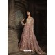 Old Rose Heavy Embroidered Designer Net Anarkali Suit