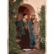 Coffee Designer Embroidered Party Wear Palazzo Suit