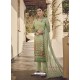 Green Designer Party Wear Pure Viscose Fine Silk Salwar Suit