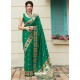 Dark Green Designer Classic Party Wear Pure Banarasi Silk Sari