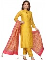 Yellow Stylish Readymade Party Wear Salwar Suit