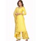 Yellow Stylish Readymade Party Wear Salwar Suit