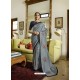 Grey Mesmeric Designer Traditional Wear Silk Sari