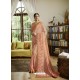 Light Orange Mesmeric Designer Traditional Wear Silk Sari