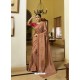 Beige Mesmeric Designer Traditional Wear Silk Sari