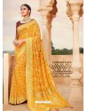 Yellow Mesmeric Designer Classic Wear Silk Sari