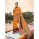 Orange Mesmeric Designer Classic Wear Silk Sari