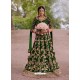 Forest Green Gorgeous Designer Heavy Wedding Wear Lehenga