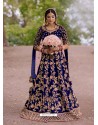 Royal Blue Gorgeous Designer Heavy Wedding Wear Lehenga