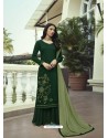 Dark Green Designer Party Wear Soft Silk Salwar Suit