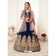 Dark Blue Gorgeous Designer Heavy Wedding Wear Lehenga