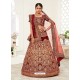 Red Gorgeous Designer Heavy Wedding Wear Lehenga