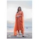Light Orange Designer Party Wear Cotton Silk Salwar Suit