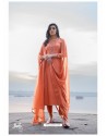 Light Orange Designer Party Wear Cotton Silk Salwar Suit