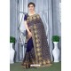 Dark Blue Mesmeric Designer Classic Wear Silk Sari