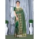 Forest Green Mesmeric Designer Classic Wear Silk Sari