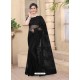 Black Mesmeric Designer Party Wear Net Sari