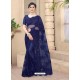 Royal Blue Mesmeric Designer Party Wear Net Sari