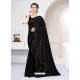 Black Fabulous Designer Party Wear Satin Sari