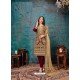 Maroon Designer Embroidered Faux Georgette Party Wear Wedding Suit