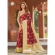 Maroon Latest Designer Party Wear Silk Sari