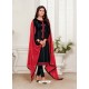 Black Designer Jam Silk Cotton Churidar Salwar Suit