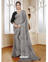 Silver Mesmeric Designer Classic Wear Satin Sari