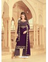 Purple Scintillating Faux Georgette Wedding Salwar Suit