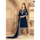 Royal Blue Scintillating Faux Georgette Wedding Salwar Suit