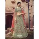 Pista Green Scintillating Designer Heavy Wedding Wear Lehenga