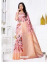 Pink Latest Party Wear Designer Banarasi Jacquard Sari