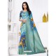 Blue Latest Party Wear Designer Banarasi Jacquard Sari