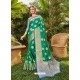 Jade Green Latest Party Wear Designer Silk Sari