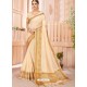 Cream Latest Party Wear Designer Silk Sari