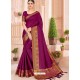 Purple Latest Party Wear Designer Silk Sari